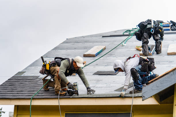 Professional Roof Installation technician working in Forestdale, RI